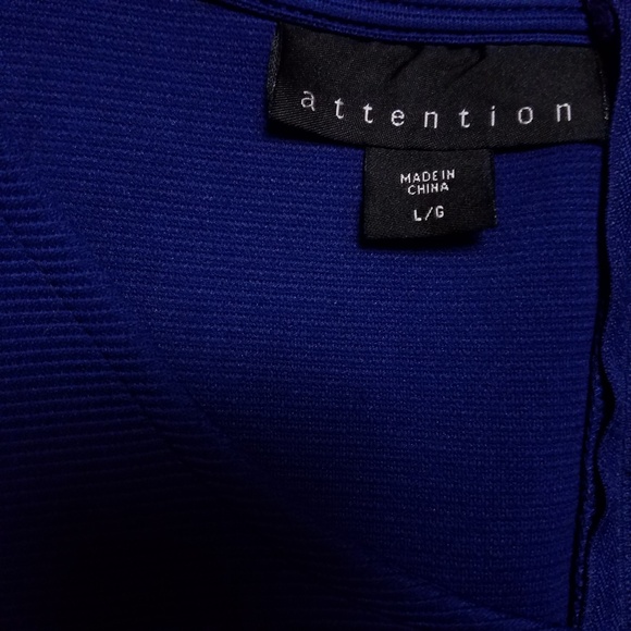 Nwot! Blue textured sheath dress Sz L - Picture 8 of 8